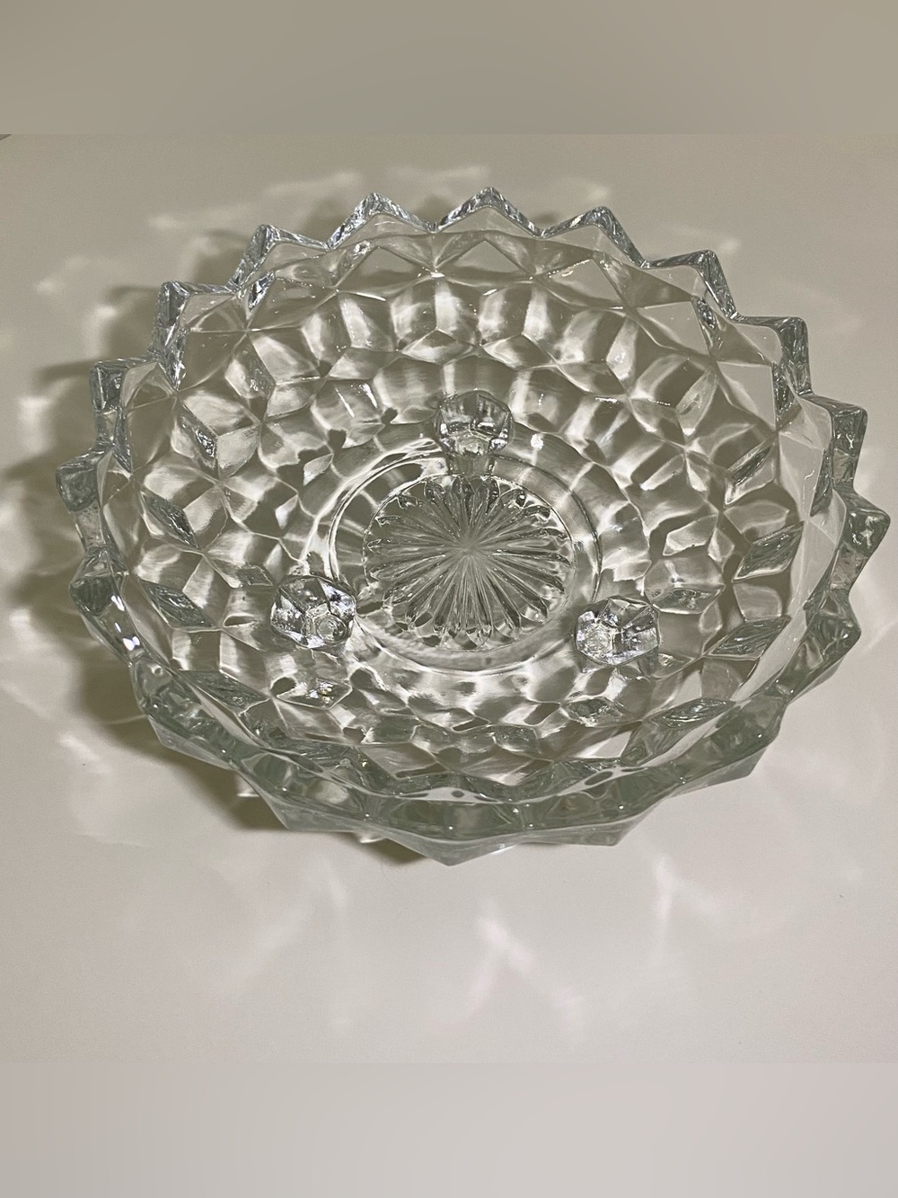 American Fostoria Glass Footed Candy Dish